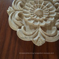 Round Furniture decoration carving flowers wood onlays